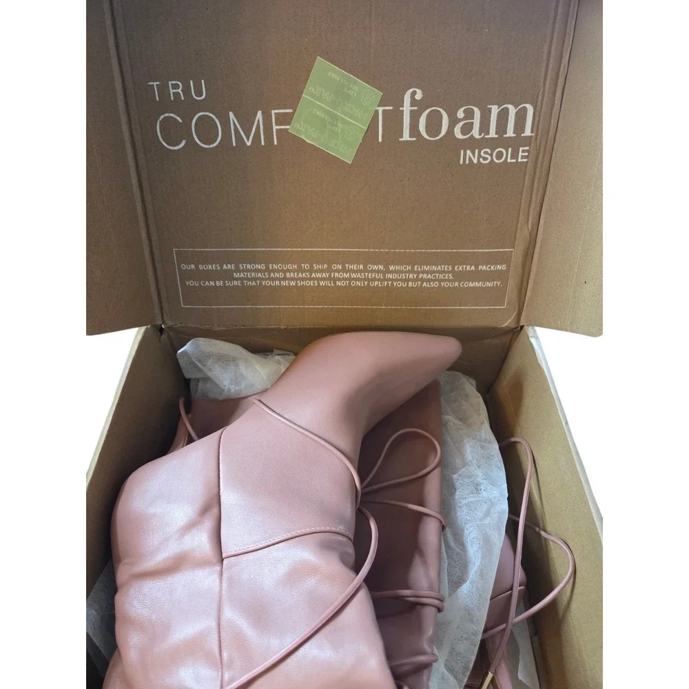 Journee Collection Kaavia-WC Rose Pink Wide Calf Over The Knee Boots Womens 11